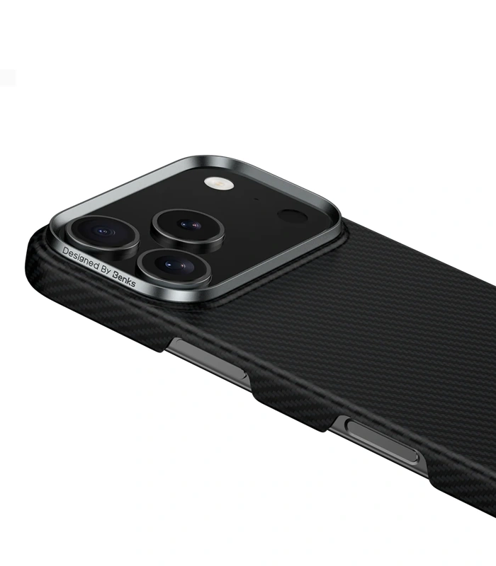 Benks iPhone 17 Pro Max Armor Air Kevlar dėklas, juoda, 5 nuotrauka